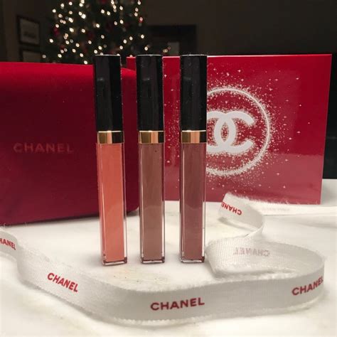 chanel lip gloss trio set